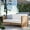 White, variant on Modway Carlsbad Modern Teak Wood/Fabric Patio Loveseat in Gray/Natural