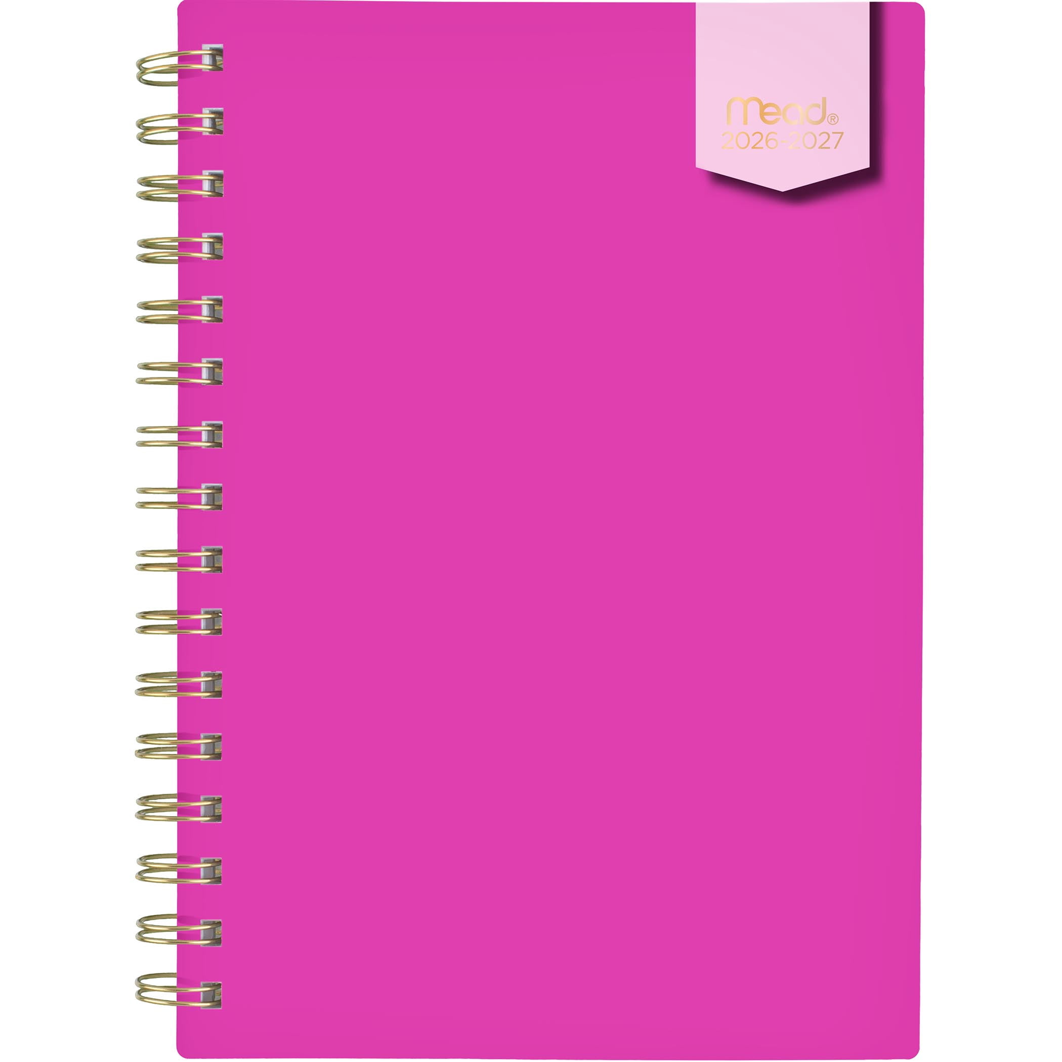 2026-2027 Mead Fuchsia 12-Month Small Weekly and Monthly Academic Year Planner