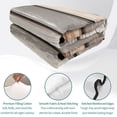 thumbnail image 4 of Full Quilt Set 78''x90'', Brown Beige Stripes Lightweight Bedspread Coverlet Set with 2 Pillow Shams, Geometric Painting Neutral Textured Breathable All Season Quilt Bedding for Bedroom/Guest Room, 4 of 9