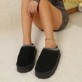 thumbnail image 2 of Women's Plush Lined Slippers Indoor Outdoor Memory Foam House Shoes, 2 of 5
