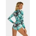 thumbnail image 6 of Women's One Piece Rashguard Zip Back Swimsuit Surfing Shirt Sun Protection, 6 of 6