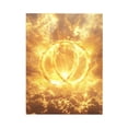 thumbnail image 2 of CozyNet A Shining Alpha And Omega Symbol Glowing In A Sky Full Of Golden Rays Wall Art Prints With Frame Canvas Perfect for Living Room & Bedroom, Ready to Hang, Wall Decor 12"x16", 2 of 10