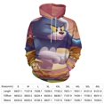 thumbnail image 2 of Tom And Jerry Mens Womens Novelty Hoodie 3D Print Pullover Hooded Long Sleeve Sweatshirts Tops Blouse with Pocket, 2 of 8