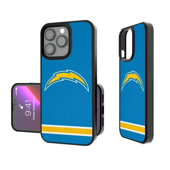 Los Angeles Chargers iPhone Stripe Design Bump Case