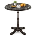 thumbnail image 2 of Costway 27" Round Cast Aluminum Patio Bistro Table with Hollow Top Cross Base for Backyard, 2 of 10