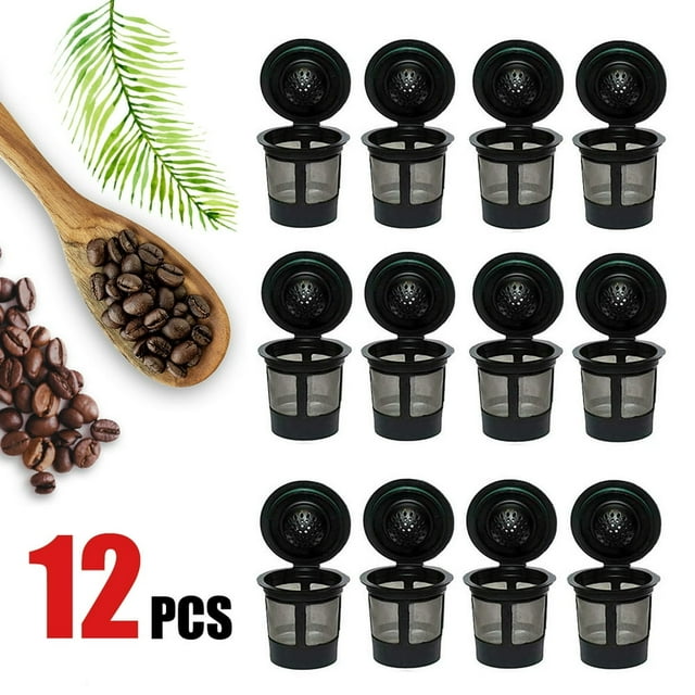 POINTERTECK FeelGlad Reusable K Cups For 2.0 and 1.0 Brewers Universal Fit For Easy To Use Refillable Single Cup Coffee Filters - Eco Friendly Stainless Steel Mesh Filter