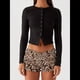 thumbnail image 5 of Blusas de Larga para Mujer, Cárdigan Ligero de Otoño, Camisetas para Salir, Blusas Acanaladas con Botones, Lindas y A Negro L, 5 of 10