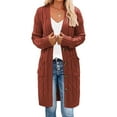 thumbnail image 1 of Guardoinrt Cardigan Polyvalent et Chic pour Femmes, Tendance avec Jeans et Jupes, pour le Travail Ou les Loisirs, Rouge Chaud m, 1 of 1
