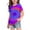 Dark Blue, variant on Spazoro Girls Graphic T-Shirts Tees, Short Sleeve Tie Dye Round Neck Casual Tops for Kids Orange Size 5-6