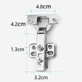 thumbnail image 2 of 4 Pack Charnières de Cabinet Sans Cadre Superposition Complète Vitesse de Fermeture Réglable Fermeture Douce, 2 of 5