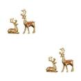 thumbnail image 4 of Wosthever Estatuilla de estilo único para un hogar elegante – Decoración hecha a mano Estatua de decoración del hogar Artesanías hechas a Ciervo de la suerte/oro 2Conjunto, 4 of 6