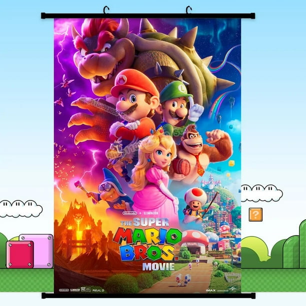 Pintura en lienzo de Super Mario Bros, imagen de dibujos animados, arte de pared, decoración de habitación, póster estético de Anime, sala de estar, oficina, decoración del hogar