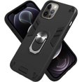 thumbnail image 3 of Case for iPhone 12 Pro Max with Built-in 360° Rotating Ring Kickstand Cover, Military-Grade Drop Protection Phone Case, Back Case for iPhone 12 Pro Max (6.7 inch), Black, 3 of 9