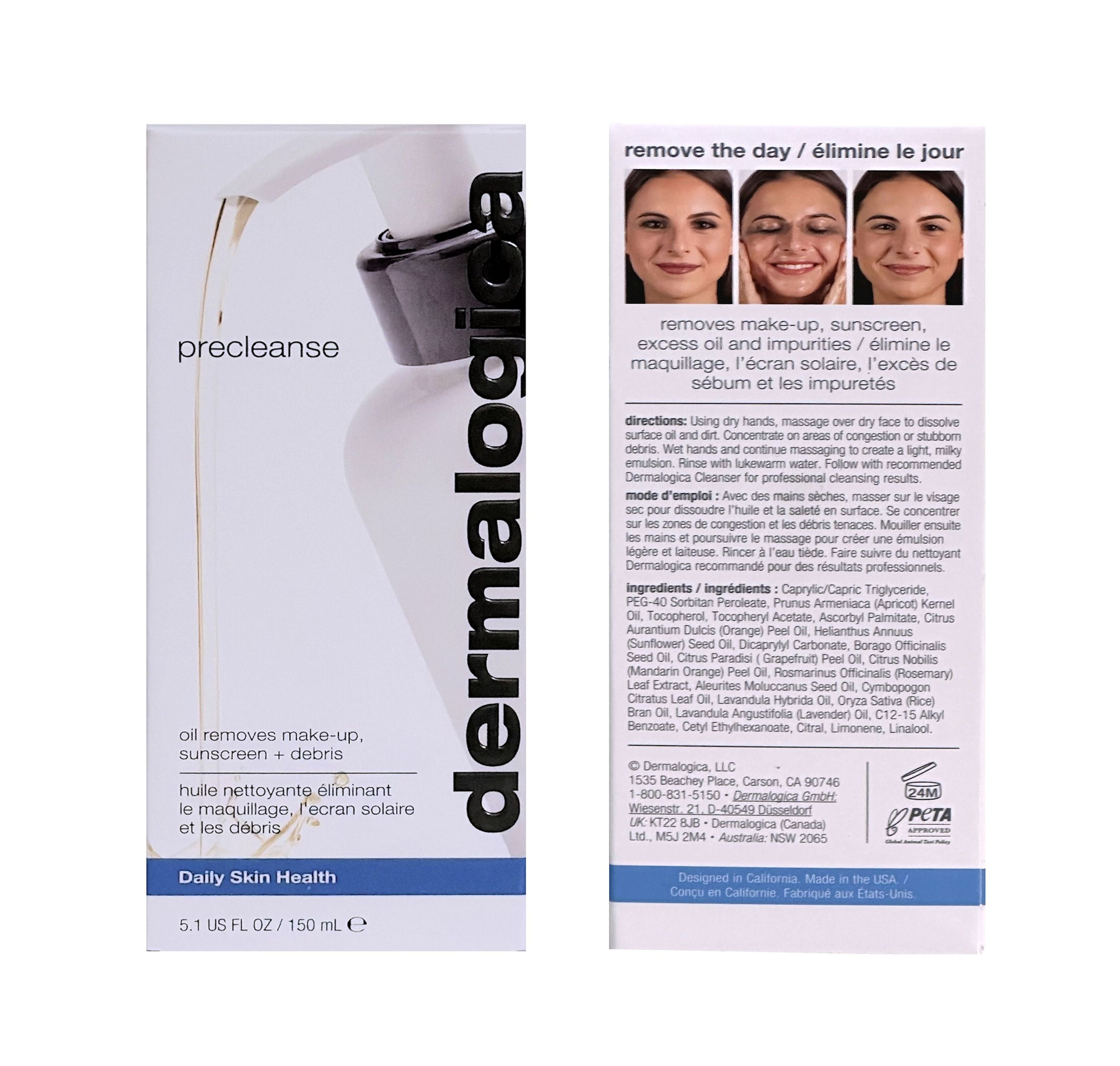 Dermalogica PreCleanse Foaming Facial Cleanser Liquid for All Skin, 5.1 fl oz (150 ml)