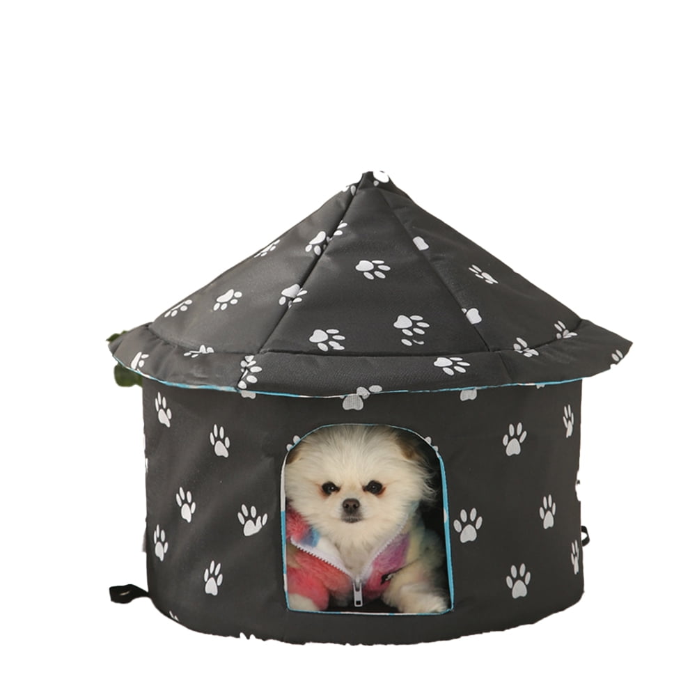 KYAIGUO Cat House with Removable Cushion Outdoor Cat House Weatherproof Four Season Pet Nest Kitty Shelter House Small Dog Tent Cabin for Indoor Outdoor