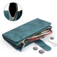 thumbnail image 6 of Fit for iPhone 15 Plus (5G 2023) Wallet Case for Women & Men with Strap,iPhone 15 Plus Crossbody Phone Case with Card Holder,Shoulder Lanyard,[9 Card Slots] Zipper PU Leather Case 6.7",Blue, 6 of 7