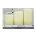 thumbnail image 1 of Mainstays Unscented LED Wax Pillar Candles Set with remote, 1 of 5