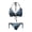 Navy Blue Abstract Marble Print with Gold Accents, variant on Chririnla Women's Vintage Tropical Leaf Halter Bikini Set - Two Piece Triangle Swimsuit with Tie Side Bottoms | Sexy, Quick Dry Swimwear for Beach Vacation & Pool Party