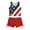 Red, variant on Girls Swimsuits Sets 2 Piece Adjustable Tank Top with Tropical Print Shorts Sets Teens Summer Beach Swimwear 7-16 Years