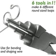 thumbnail image 3 of The Beadsmith Wire Looping Pliers – Create 6 Sizes (Ranging 2-9mm) of Loops & Jump Rings, 6" long (150mm), Polished Steel Head & Cushioned Comfort Handle, 3 of 8