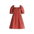 thumbnail image 5 of Free Assembly Women's Shirred Cotton Mini Dress with Puff Sleeves, Sizes XS-XXXL, 5 of 5
