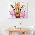 thumbnail image 2 of Leisuo Canvas Art Wall Decor 'Giraffe Eating Ice Cream' - Wall Art For Living Room, Wall Art Bedroom, Dining Room Wall Decor, Wall Art 16x20"/ 12x16", 2 of 4