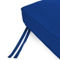 thumbnail image 4 of Jordan Manufacturing 47" x 17" Canvas Cobalt Blue Solid Rectangular Outdoor Settee Swing Bench Cushion with Ties and Welt, 4 of 8