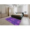 thumbnail image 4 of Ahgly Company Indoor Square Patterned Purple Amethyst Purple Area Rugs, 5' Square, 4 of 6