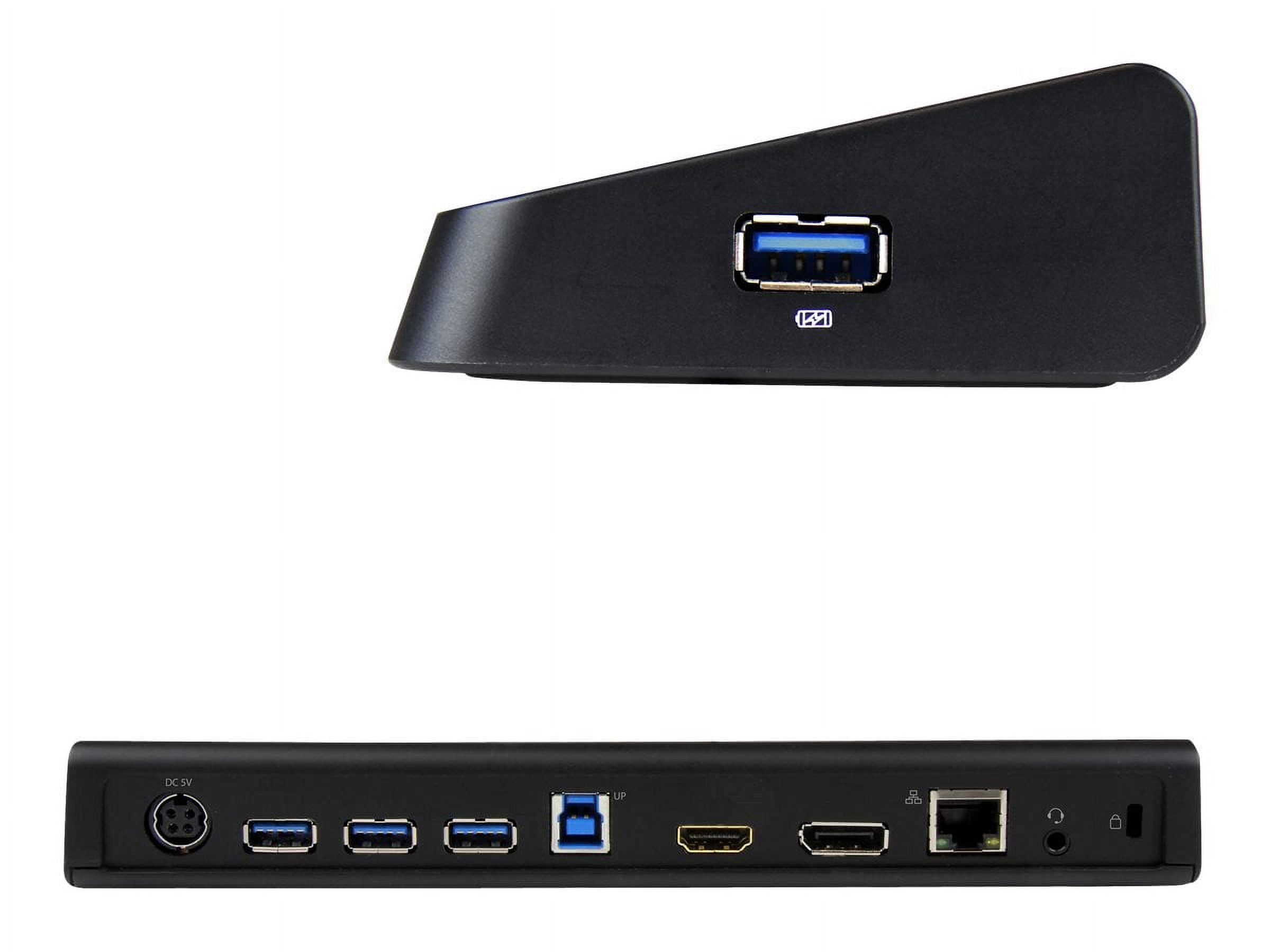 StarTech.com USB 3.0 Docking Station Dual Monitor with HDMI & 4K DisplayPort - USB 3.0 to 4x USB-A, Ethernet, HDMI and DP - USB Type A Universal Laptop Docking Station for Mac & Windows (USB3DOCKHDPC)