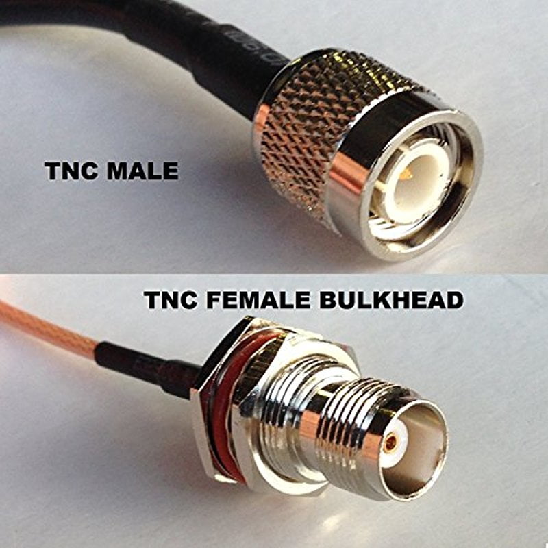 TNC female to SMA female Jack Bulkhead with Nut RG58 Coaxial Coax cable Any Long 