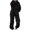 Black, variant on Women's Hooded Sweatsuit 2 Piece Set, Winter Long Sleeve Long Pants Short Pullover Sweatshirt,Thick Warm Stretchy For Cold Day Casual Wear,Size:S