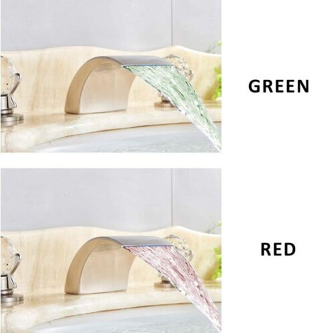Senlesen Brass Brushed Nickel Bathroom Sink Faucet