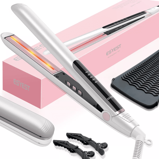 Plancha Para Cabello Profesional 2en1 Con Infrarrojos blanco