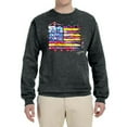 thumbnail image 2 of Wild Bobby, Colorful Neon Flag Hearts Love, Streetwear, Unisex Crewneck Graphic Sweatshirt, Heather Black, Small, 2 of 3