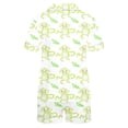 thumbnail image 2 of Jamicy Pyjamas Mignons pour Femmes Mode Décontractée Imprimé Manches Courtes Haut à Col avec Shorts Ensemble de Pyjama Confortable pour la Maison, 2 of 3
