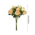thumbnail image 4 of 6pcs Fake Roses Artificial Silk Flowers Faux Yellow Rose Flower Long Stems Bouquet for Arrangement Wedding Centerpiece Party Home Kitchen Decor (Yellow), 4 of 6