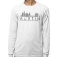 thumbnail image 2 of Skyline Austin Texas Long Sleeve Shirt Unisex X-Large White, 2 of 5
