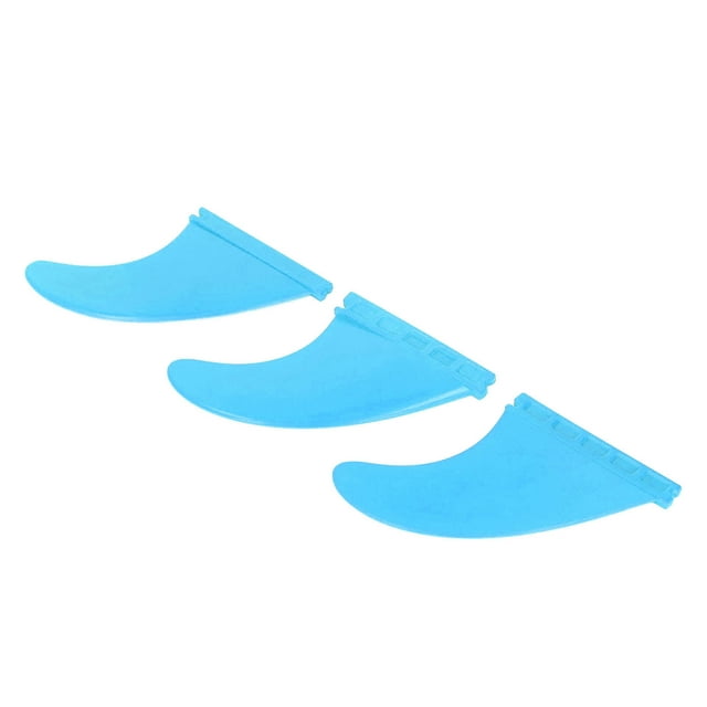 Thruster Fins, Flexible Waterproof Surfplank Fins 3pcs Durable Environmental Friendly For Long Board Blue
