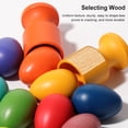 thumbnail image 2 of Juguete de madera Montessori 12 bolas con tazas, clasificación de colores, bolas de madera, juguetes, herramientas educativas sensoriales, juguete, 2 of 9