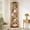 Light Brown, variant on Fnova 71" 6-Tier Tall Corner Bookshelf, Rustic Wooden Narrow Corner Bookcase with Artistic Square Rack, Freestanding Display Storage Shelf for Space-Saving Home Organizing