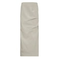 thumbnail image 5 of Sngxgn Womens Skirts Elastic Waist A-Line Pleated Long Skirts(Grey,M), 5 of 8