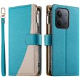 thumbnail image 1 of Funda cartera GANGXUN para Xiaomi Redmi 15C , cuero PU con tarjetero, cremallera, correa de mano, soporte y protección 750°, 1 of 6