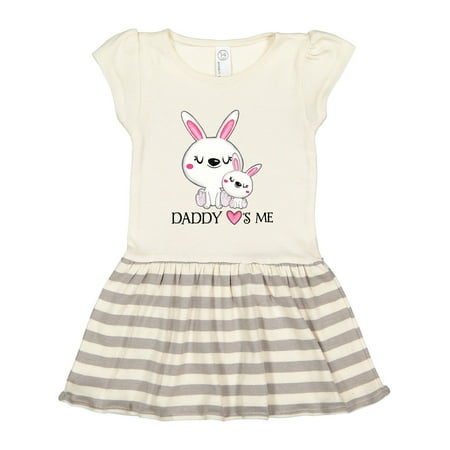 

Inktastic Daddy Loves Me- Bunny Family Gift Toddler Girl Dress