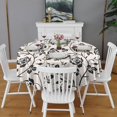 thumbnail image 2 of Pioneer Flower Floral Print Pattern Round Tablecloth 60"x60",Wrinkle Wipeable Table Cloth for Kitchen Dining Room Picnic Patio Party, 2 of 6