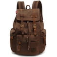 thumbnail image 1 of Mochila HuaChen Vintage Canvas con detalles en piel 20L M32, 1 of 6