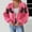 Hot Pink, variant on Qulqfy Trendy Women Cardigan Sweater Open Front Black Knit Lantern Sleeve with Bows Shirts Light Weight Sweater for Women L