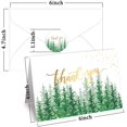 thumbnail image 2 of 32 Pack Thank You Cards with Envelopes Stickers Assortment Foil Gold Thank You Note Card 4 Design Rustic Forest Thank You Greeting Cards for Wedding Graduation Birthday Baby Shower, 2 of 7