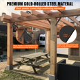 thumbnail image 3 of ITEVE.GD 45 Degree Inside Mount Brackets 7" x1-1/3 - Duty Steel Brackets for Wood Post to Beam Support, 45 Degree Angle Knee Braces Joint for Fixing Lumber Connector Pergola Brackets - 8Pack… C106, 3 of 3