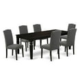 thumbnail image 2 of East West Furniture Dining Room Set Black, LGEN7-BLK-20, 2 of 6