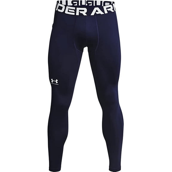 Under Armour Mens ColdGear Leggings Midnight Navy 410/White XX-Large